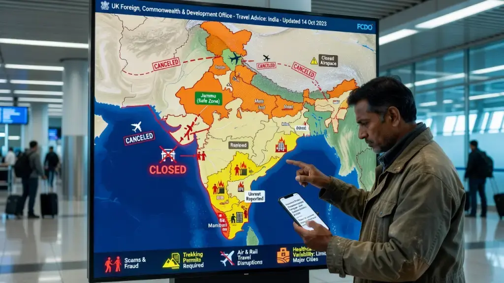 UK Updates India Travel Advice on Border Zones and Safety Risks